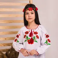 Вишиванка Moderika Маки на сорочковій тканині 98
