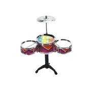 Дитячий барабан Jazz Drum, звук, підсвічування, стілець. Purple and red (136510)