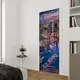 Виниловая 3Д наклейка на дверь (самоклеющаяся пленка ПВХ) 210 х 104 см