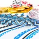 Вафельное полотенце TM IDEIA 50х70 см Укр рушник синій