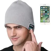 Портативная колонка шляпы с bluetooth наушниками SPS Hat BT True. Цвет: серый