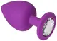 Анальная пробка Purple Silicone Diamond L