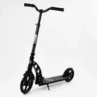 Самокат двухколесный "Best Scooter", с PU колесами, 1 амортизатором. Black (00076)
