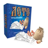 Настольная игра Strateg Лото Традиционное с деревянными бочонками на украинском языке (30315)