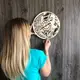 Настенные часы из дерева в тату салон