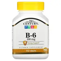 Витамины и минералы 21st Century Vitamin B6 100 mg, 110 таблеток