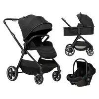 Коляска для ребенка универсальная 3 в 1 FreeON Zack, black