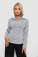 Рубашка классическая в полоску, цвет серо-белый, 230R644-1