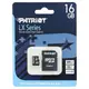 Карта памяти Patriot LX 16GB MicroSDXC UHS-I Class 10 + SD-adapter для хранения данных