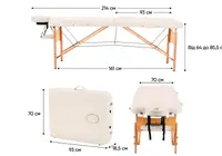 Массажный стол EasyFit ZenRest кушетка складная Бежевый с чехлом