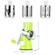 Овощерезка мультислайсер Tabletop Drum Grater Kitchen Master Терка для овощей и фруктов 3 насадки. Цвет: зеленый