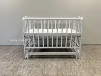 Ліжко дитяче Baby Comfort Малюк з маятником сірий