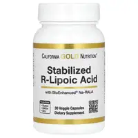 Натуральная добавка California Gold Nutrition Stabilized R-Lipoic Acid, 30 вегакапсул