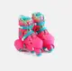 Роликовые коньки с защитой "Best Roller". Размер 30 - 33, светящиеся PU колёса. Pink (141114)