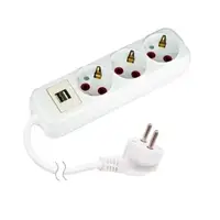 Удлинитель с заземлением Horoz 3/3м. + USB терминал