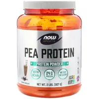 Протеин NOW Sports Pea Protein, 907 грамм Голландский шоколад