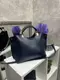 Синяя – натур. замш - Lady Bags - стильная сумка на 3 отделения – фурнитура золото - топ продаж (2049-1)