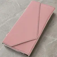 Качественный кошелек с монетницей снаружи из натуральной кожи GRANDE PELLE 11648 Пудровый