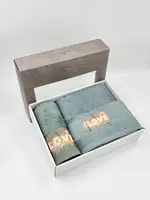 Набор полотенец подарочный Premium Bamboo 3 шт. Loveт Mint
