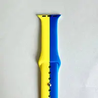 Силиконовый ремешок Watch 42/44 (Желто-голубой)