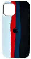 Силиконовый чехол для iPhone 12 Pro Max - Rainbow, Разноцветный / Белый