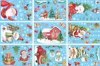 Набір новорічних наклейок на вікно Happy New Year 6 14575 20х30 см 9 аркушів