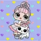 Картина по номерам с красками металлик "L.O.L. Surprise! TroopSurprise Crystal Queen With Crystal Bunny" 40х40 см
