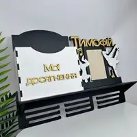 Тримач для медалей іменний Хіп-хоп, велика медальниця з дерева Танці з поличкою для кубків та відділенням для грамот