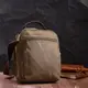 Сумка почтальонка на плечо из плотного текстиля Vintage 22228 Оливковый