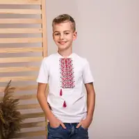 Вишиванка Moderika Левко біла з вишивкою на грудях