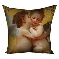 Подушка с принтом габардиновая Амур и Психея в детстве 50x50 см 5P_OS013