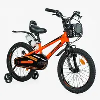 Детский велосипед 2-х колесный 16" CORSO TAYGER, алюминиевая рама, ручной тормоз, доп. колеса, звонок, бутылочка, собран на 85%. Orange (155300)