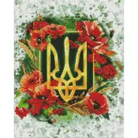 Алмазная мозаика "Цветущий трезубец" 40х50см
