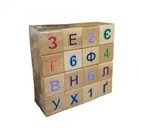 Деревянные кубики с алфавитом 11201 цветная азбука