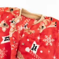 Комбинезон теплый для малышей на кнопочке с оленями Christmas fawn