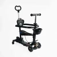 Самокат 5 в 1 Best Scooter, PU колеса с подсветкой. Black (163315)
