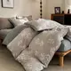 Постельное белье двоспальное с текстурой льна и с простыню на резинке Colorful Home 20519 180х220 см