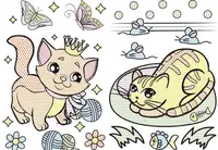 Большие водные раскраски "Котята" (укр)