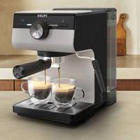 Кофеварка рожковая Krups Opio XP381B10 15 Бар черная с серебристым
