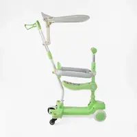 Самокат 5 в 1 "Forever", багатофункціональний, з бортиком Skyper. Green (169229)