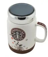Чашка керамічна кухоль Starbucks SH 025-1 біло-коричневий