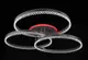 Люстра светодиодная потолочная LED светильник для квартиры на потолок лэд с пультом 26056 Белый 17х81х81 см.