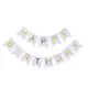 Гирлянда-растяжка флажки "Happy birthday" 12*16см-5м, серебро