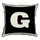 Подушка с мешковины Английская буква G 45x45 см (45PHB_ABC014_WH)