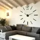Большие настенные 3D часы (наклейки) DIY Clock Black (3726)