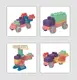 Мягкий силиконовый конструктор для детей Soft rubber building blocks 80 шт