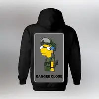 Женские/Мужские худые "DANGER CLOSE" - Милитари принты на трехнитке