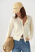 Короткий легкий кардиган на блискавці - лимонний цвет, ONE SIZE
