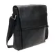 Мужской кожаный мессенджер Borsa Leather 1t9168-black