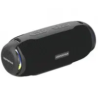 Портативна акустична стереоколонка Hopestar H48 (Bluetooth, MP3, FM, AUX, Mic, LED) Чорна
